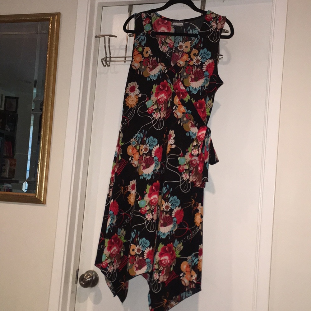Flower dress with side tie size large